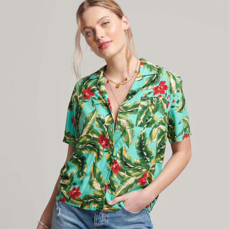 SUPERDRY - Superdry Camisa Manga Corta Mujer