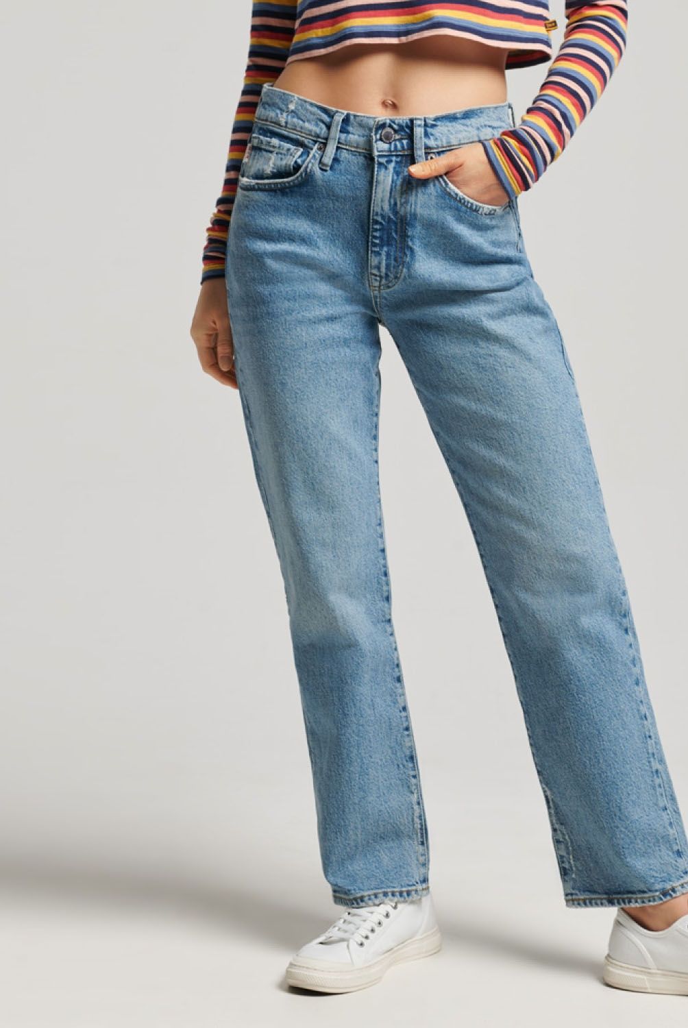 SUPERDRY - Superdry Jeans Straight De Talle Alto Mujer