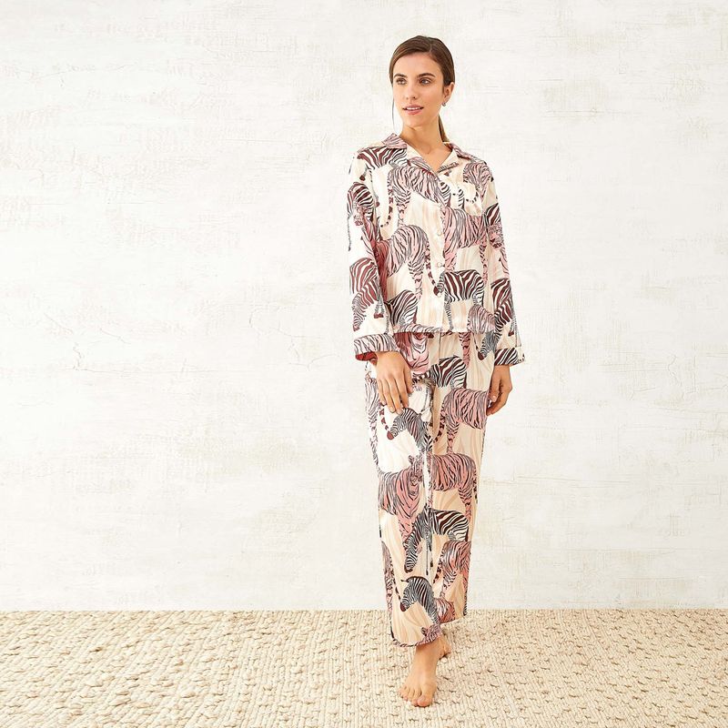 LOUNGE - Lounge Set Pijama Mujer Manga Larga + Colet + Estuche