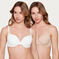 CHIC FRANCE - Pack De 2 Sostenes Push Up Mujer