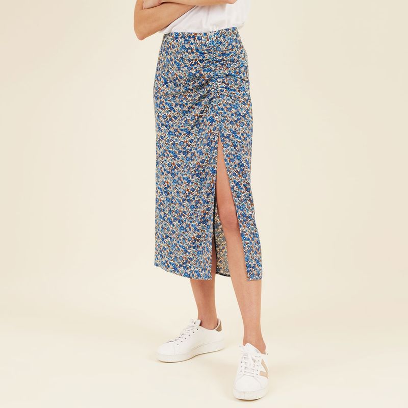 BROWNIE - Falda Midi Estampada Mujer Brownie