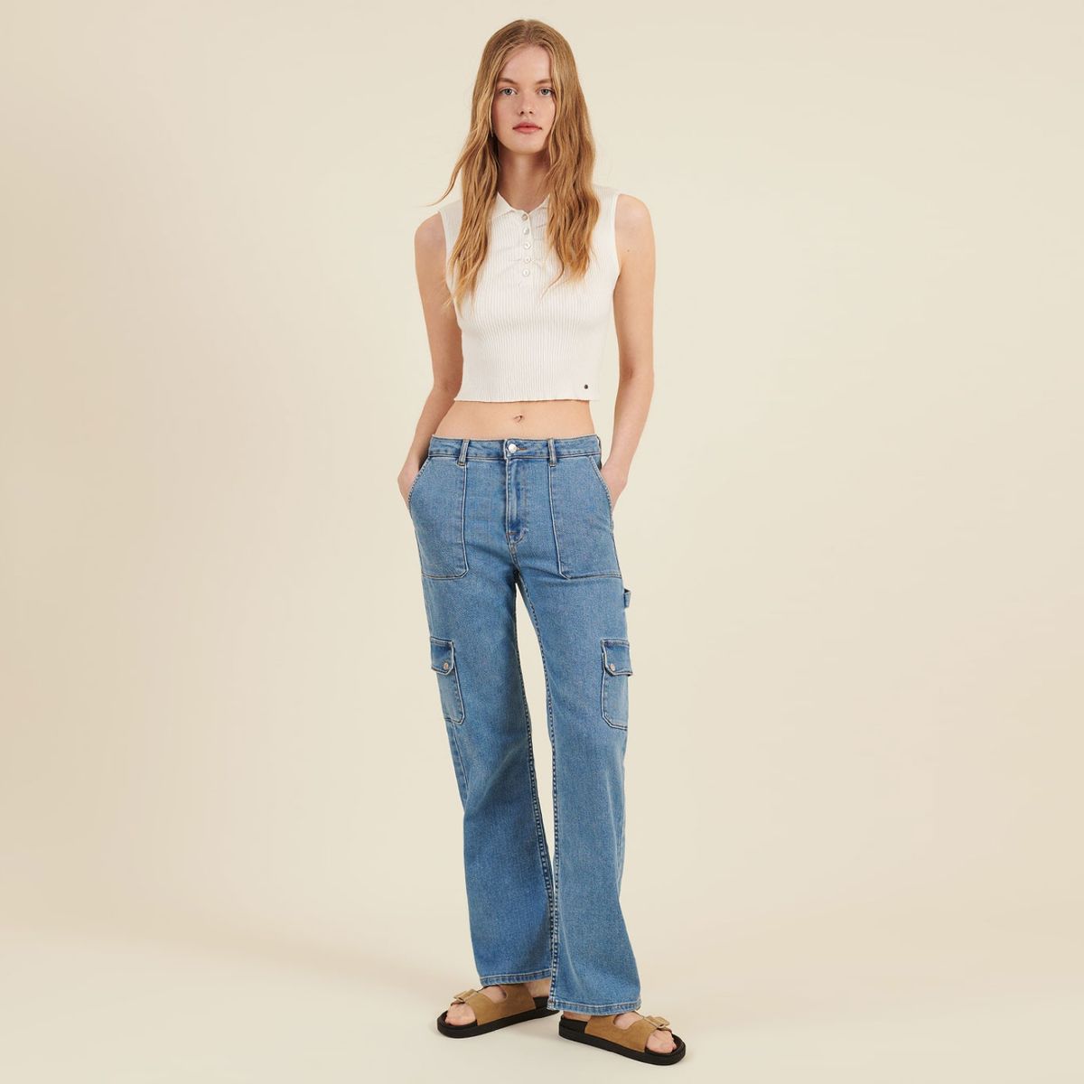 BROWNIE - Brownie Jeans Cargo Mujer