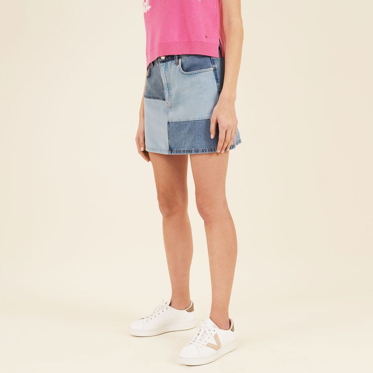 BROWNIE - Falda Mini Denim Mujer Brownie