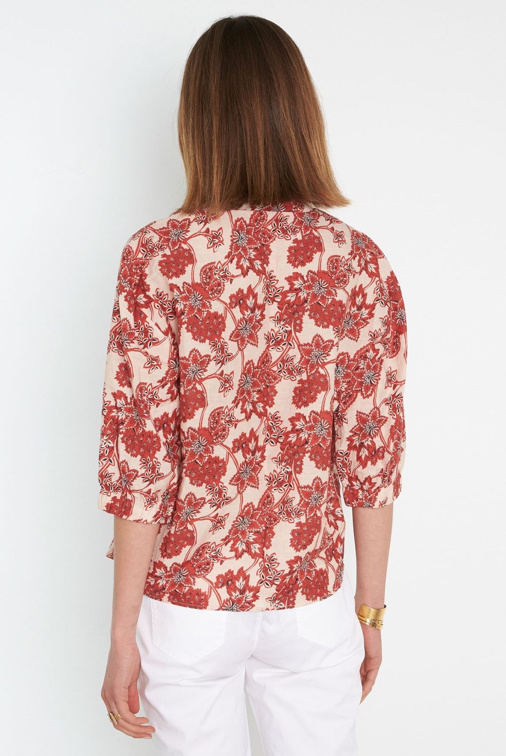 MAISON 123 - 123. Blusa Estampada Manga Larga Mujer