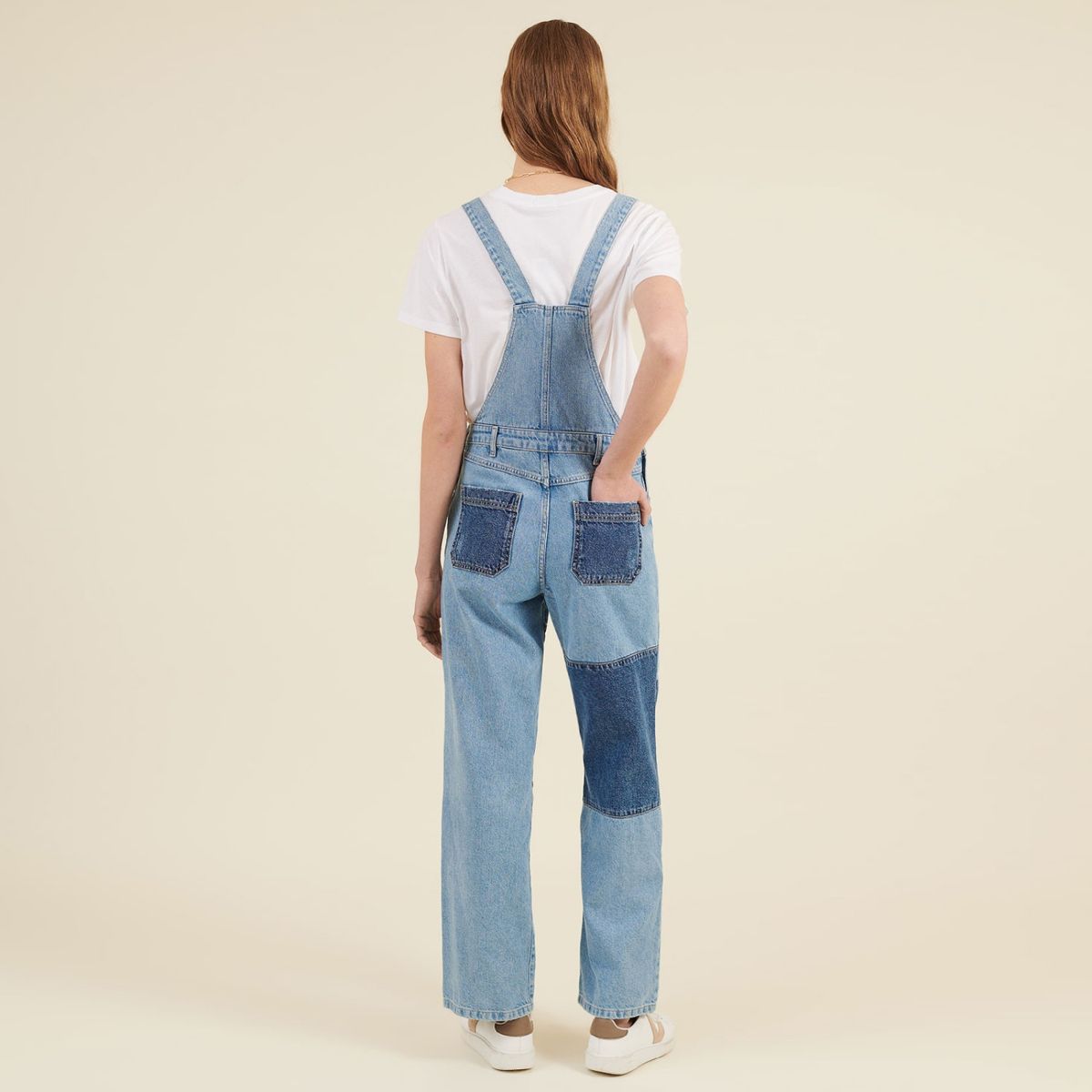BROWNIE - Brownie Jardinera Jeans Patchwork Mujer