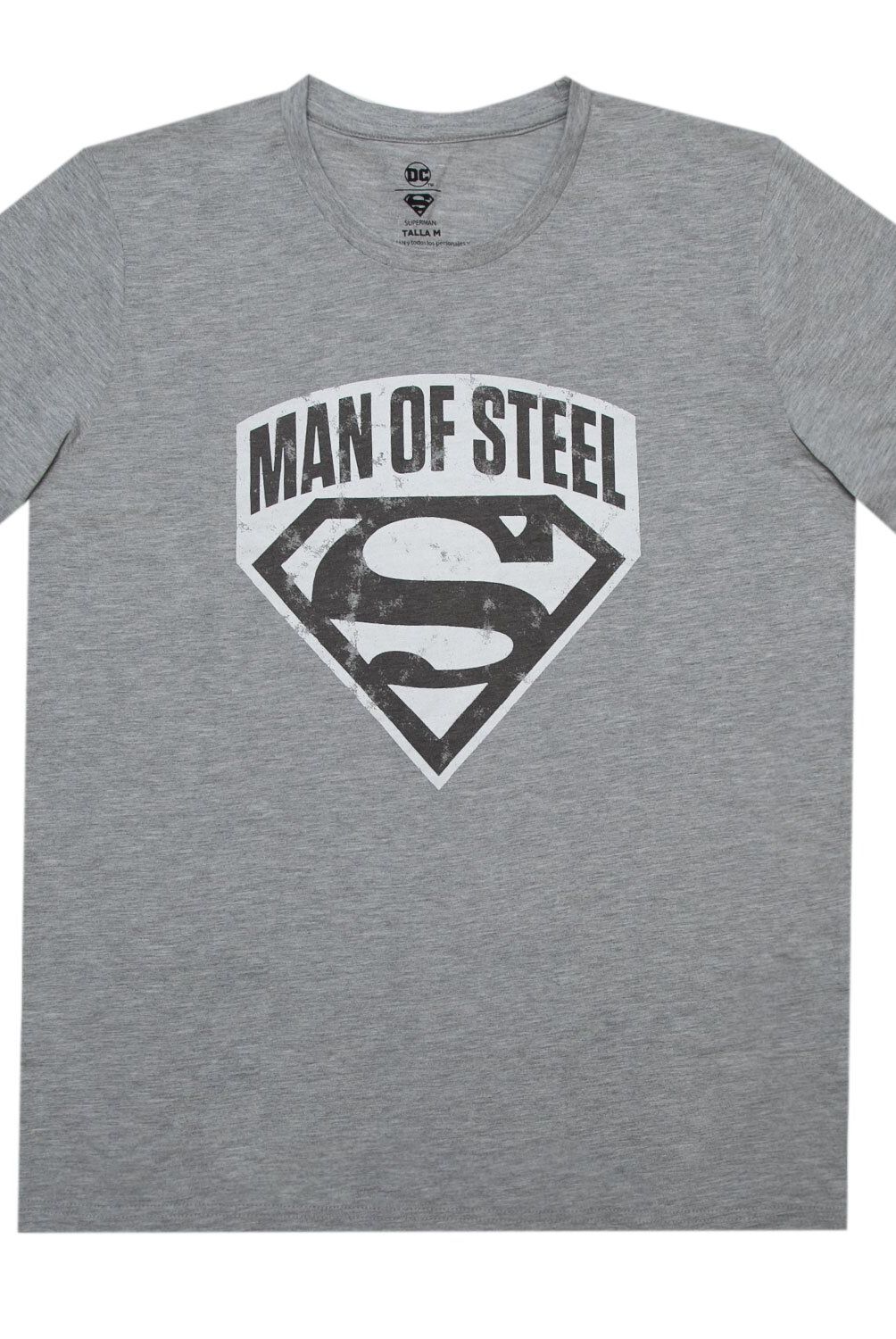 DC COMICS - Polera Hombre Superman Gris Dc Comics