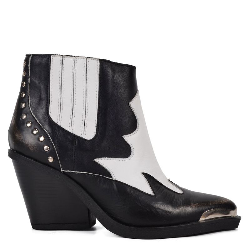 JOKU - Bota Mujer Cuero Negro Joku