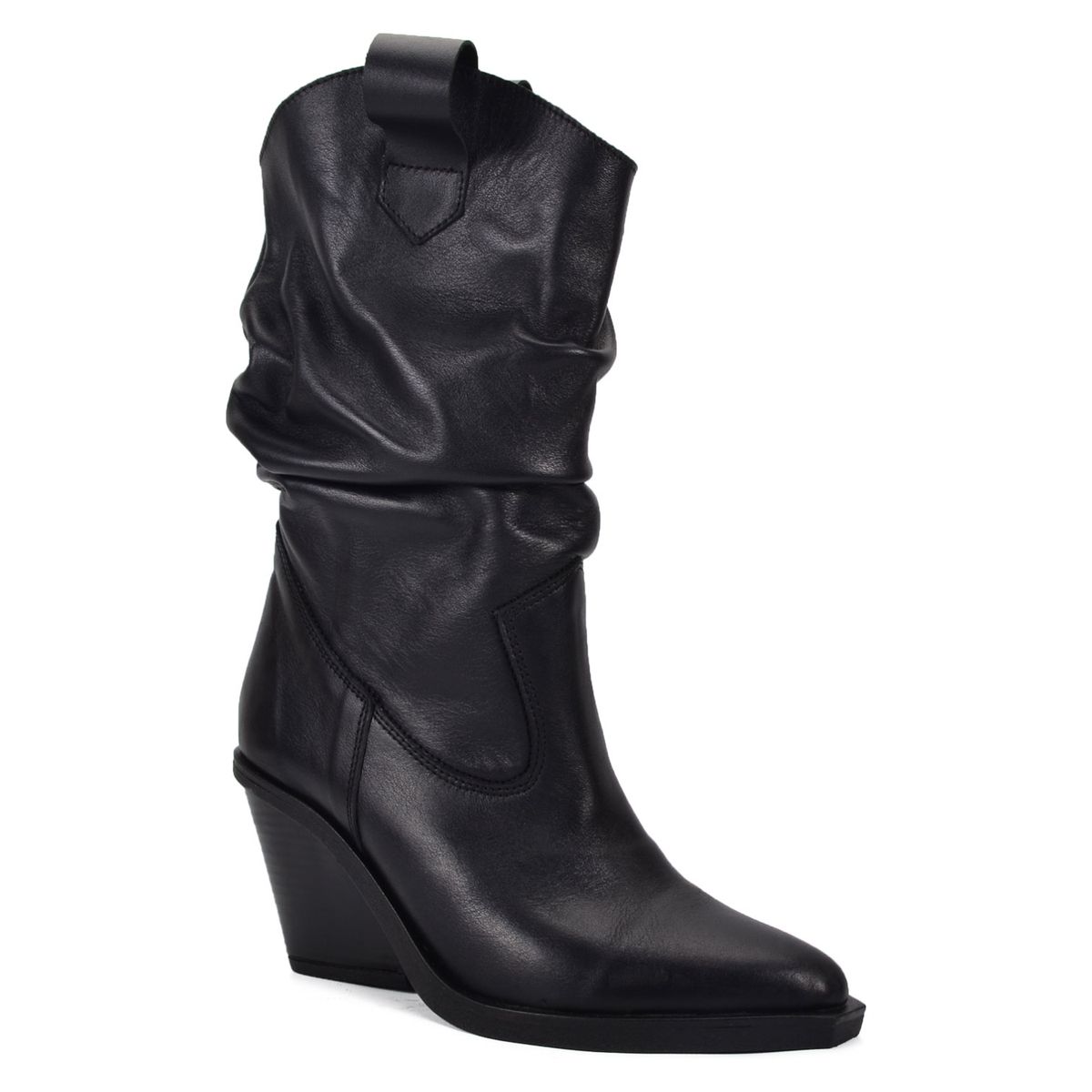 JOKU - Bota Mujer Cuero Negro Joku