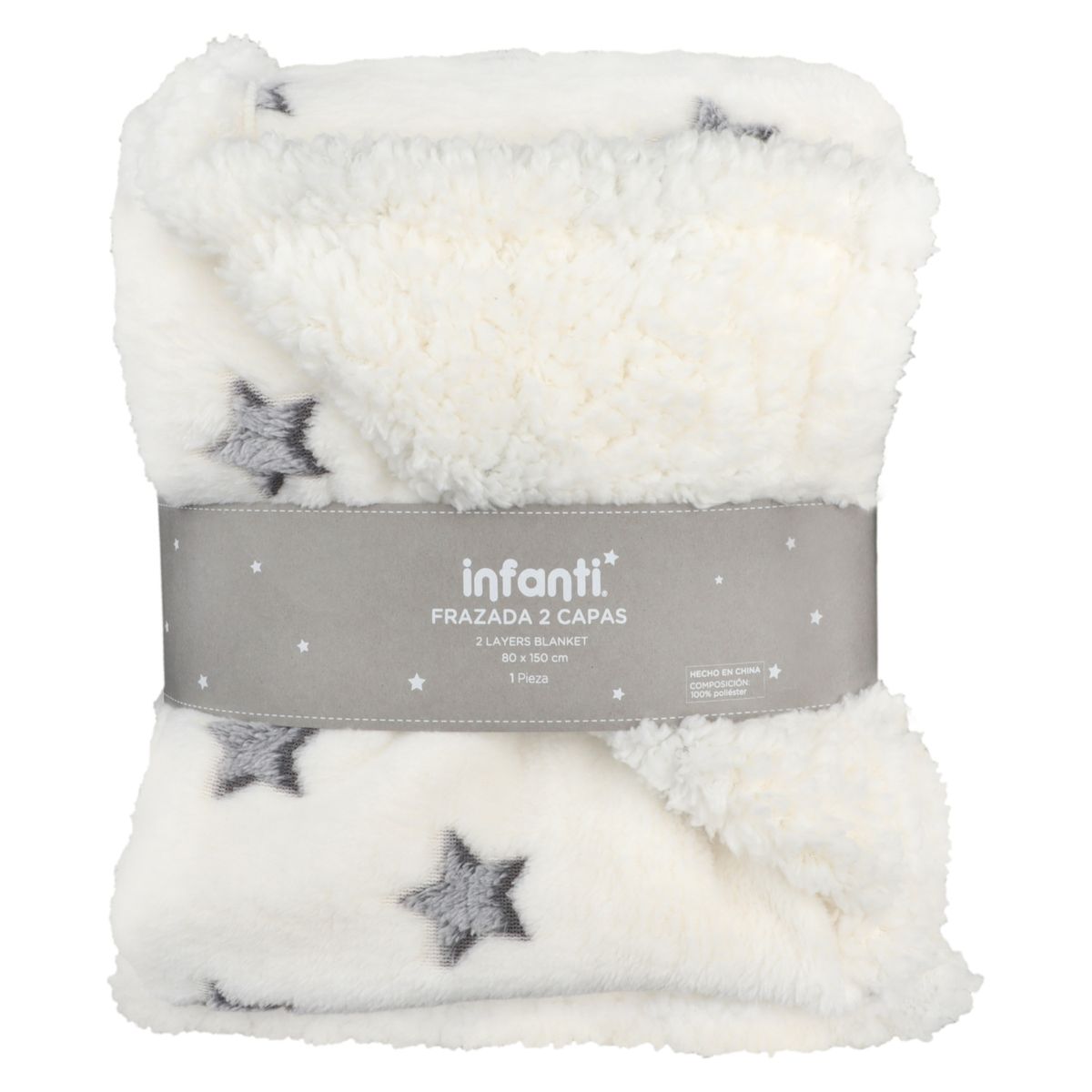 INFANTI - Frazada Cuna Gris Infanti