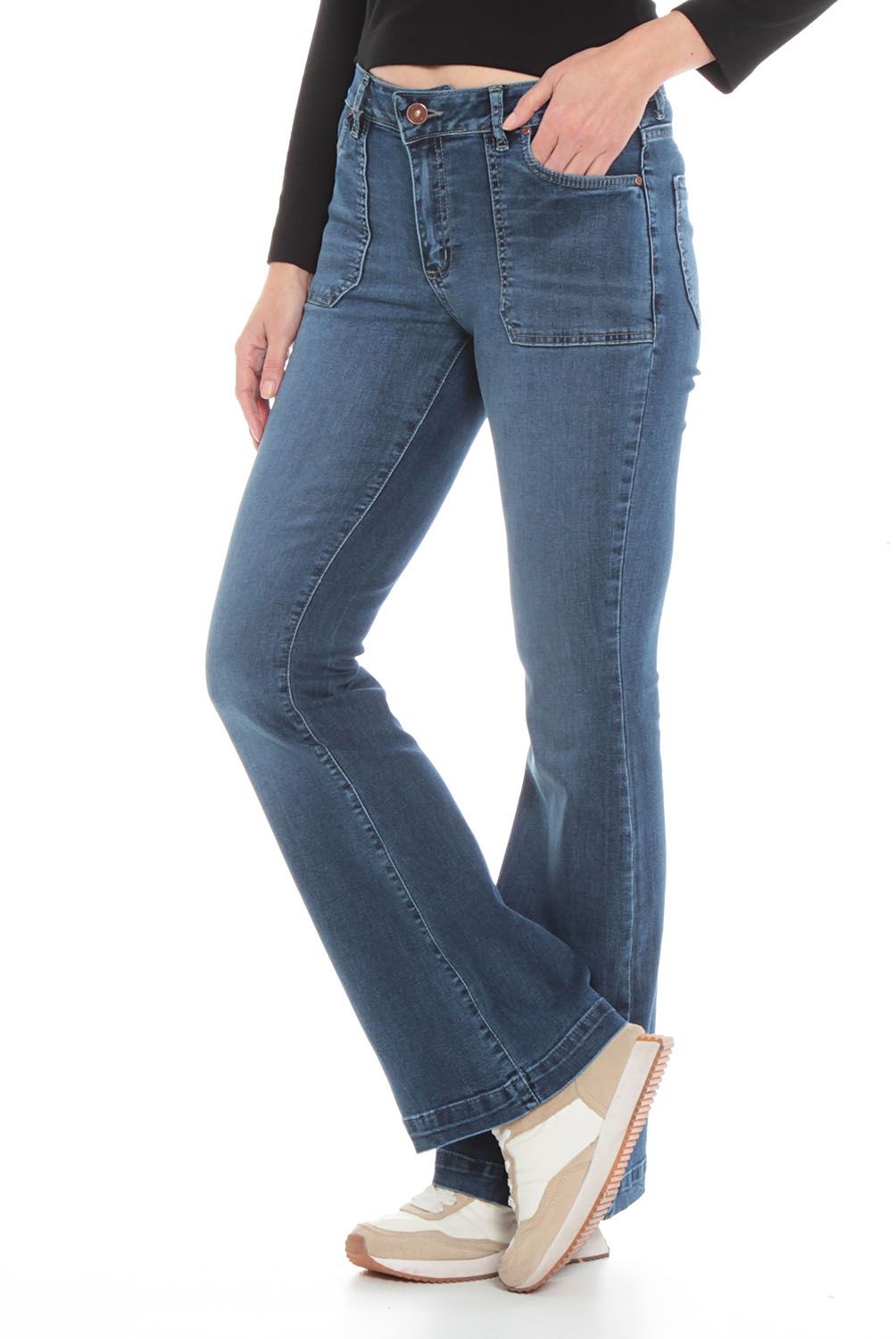 WADOS - Wados Jeans Flare Tiro Alto Mujer