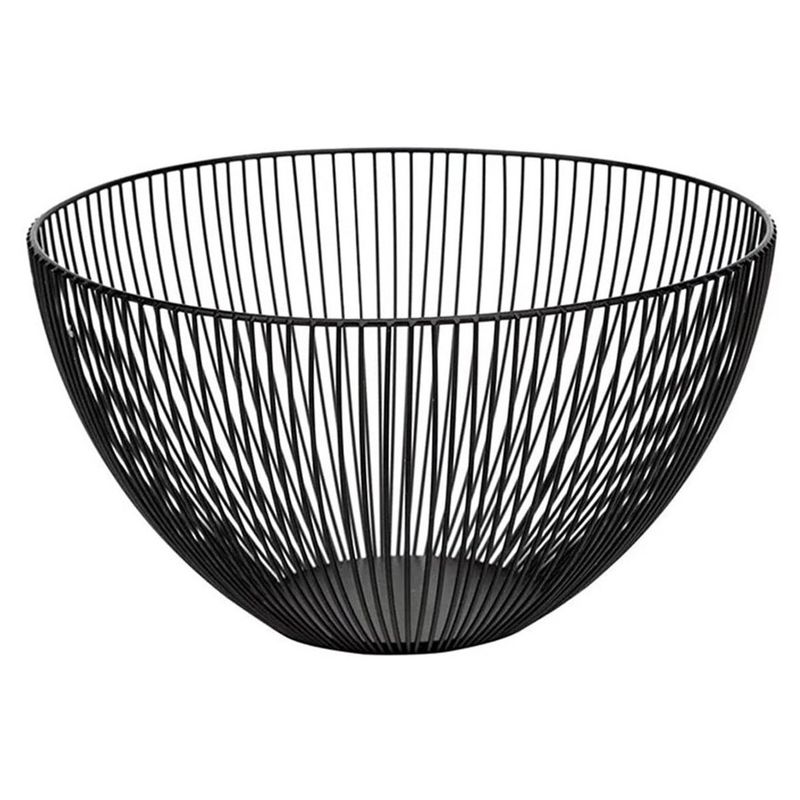 REGALITOLINDO CL - Frutero Metal Black Line - Negro Mate