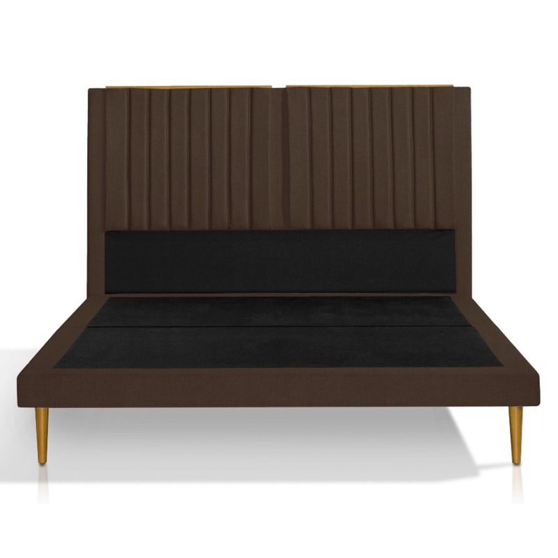 DECOCASA - Cama Europea Luna 2 Plazas Café Decocasa