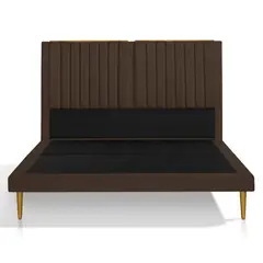 DECOCASA - Cama Europea Luna 2 Plazas Café