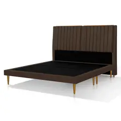 DECOCASA - Cama Europea Luna King Café