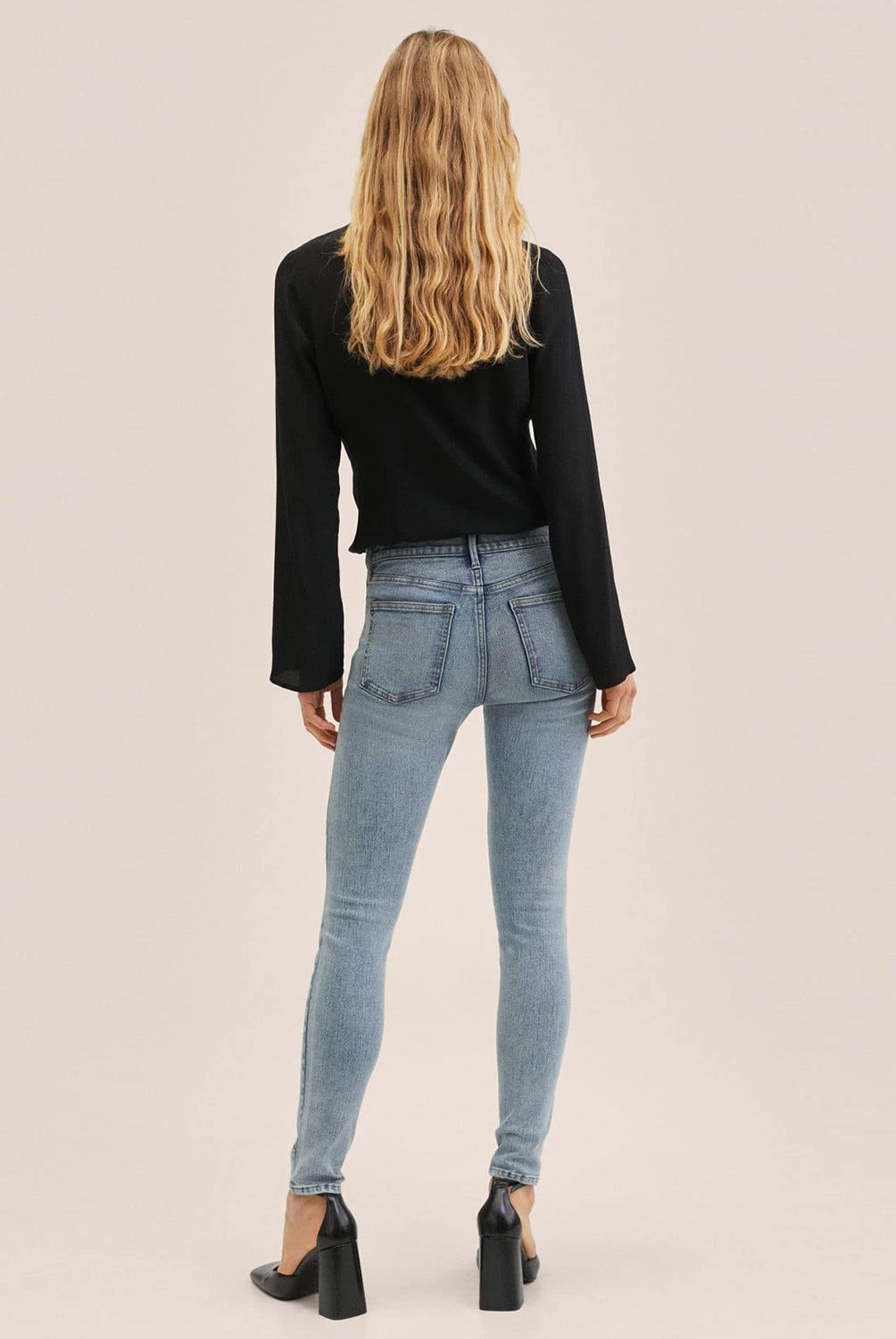 MANGO - Jeans Skinny Elsa Tiro Medio Mango