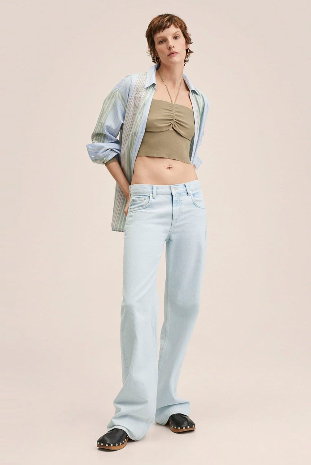 MANGO - Jeans Wide Leg Eloise Tiro Bajo Mango