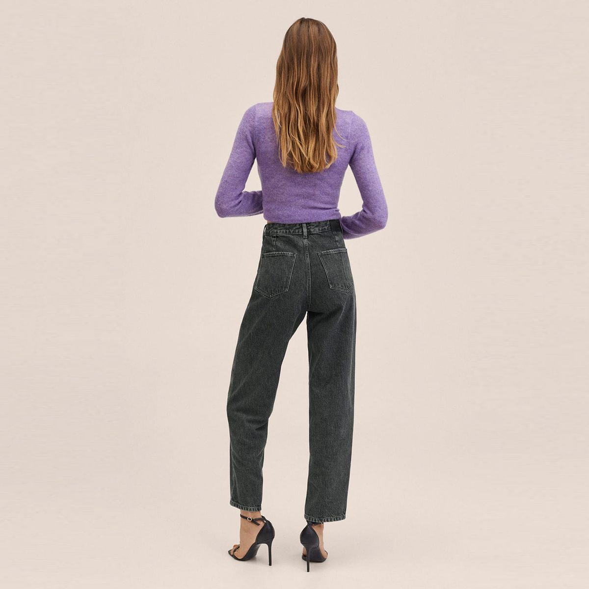 MANGO - Jeans Recto Janet Tiro Alto Mujer Mango