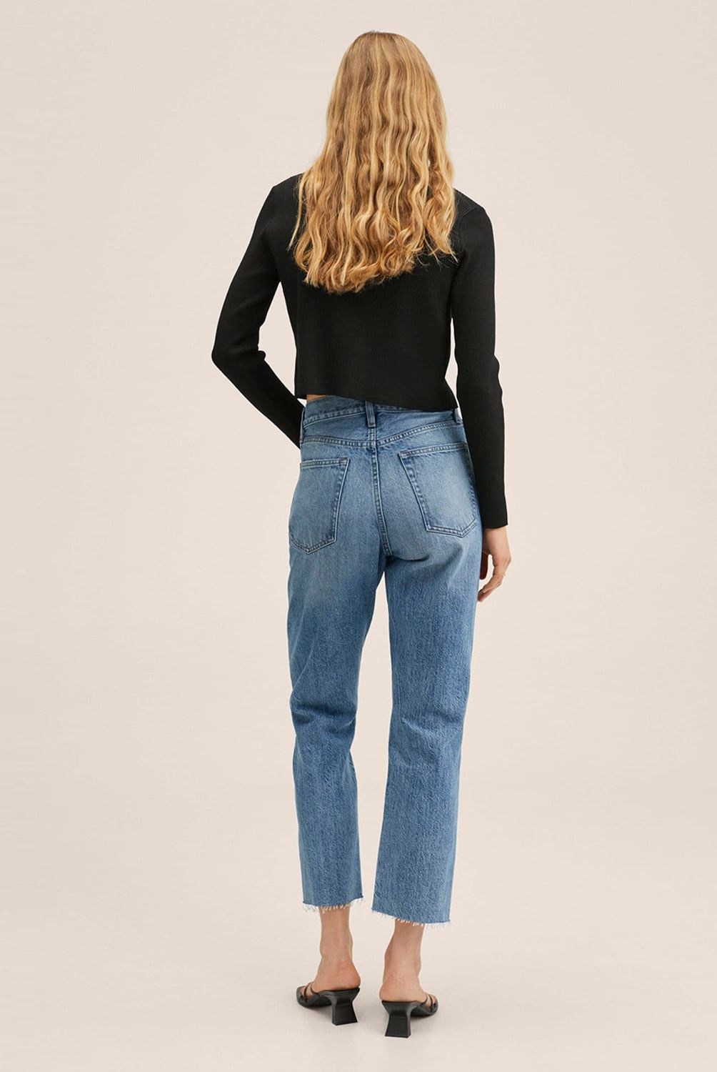 MANGO - Jeans Recto Havana Tiro Alto Mujer Mango
