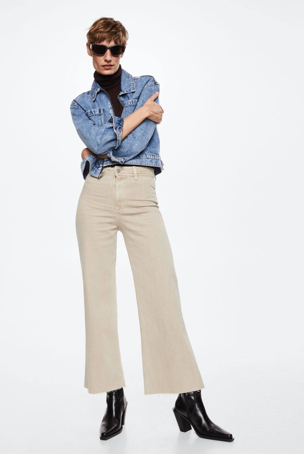 MANGO - Jeans Wide Leg Catherin Tiro Alto Mujer Mango