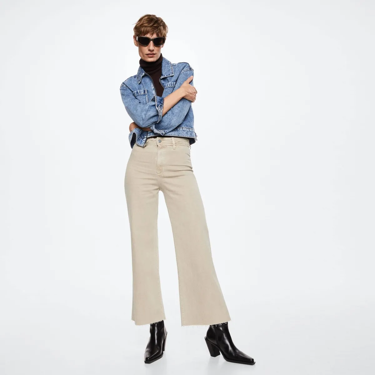 MANGO - Jeans Wide Leg Catherin Tiro Alto Mujer Mango