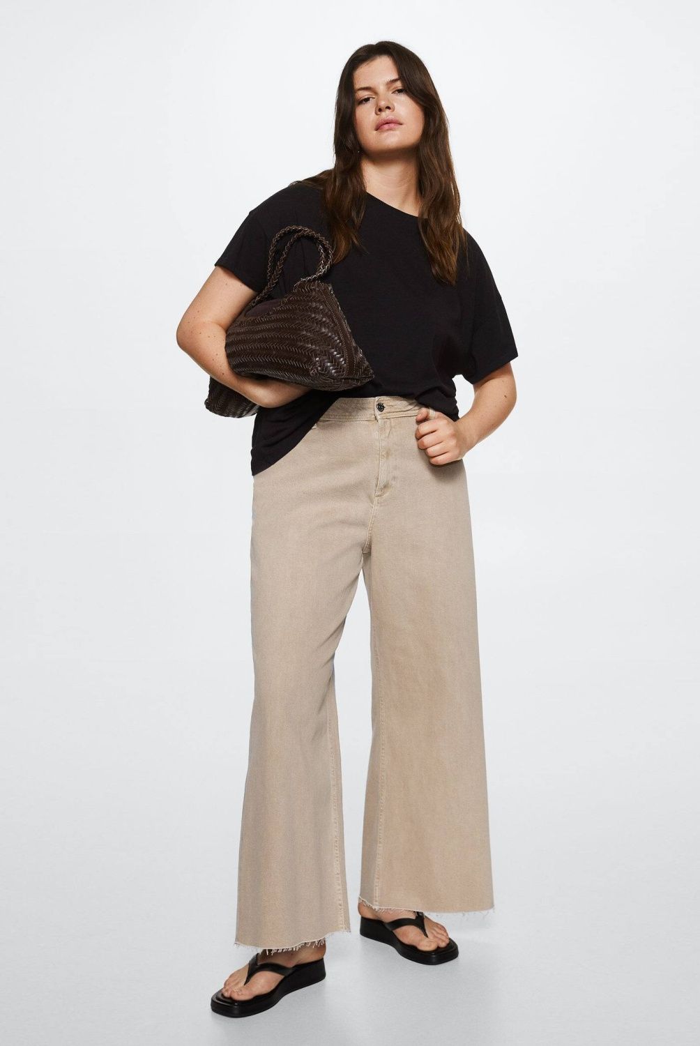 MANGO - Jeans Wide Leg Catherin Tiro Alto Mujer Mango