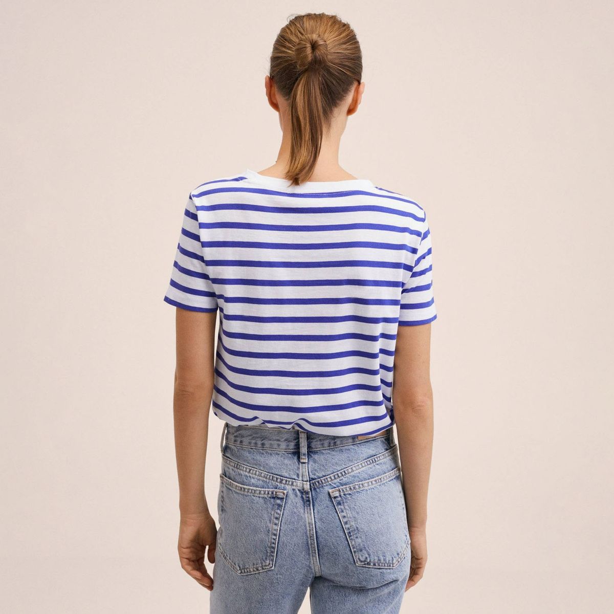 MANGO - Polera Básica Algodón Mujer Mango