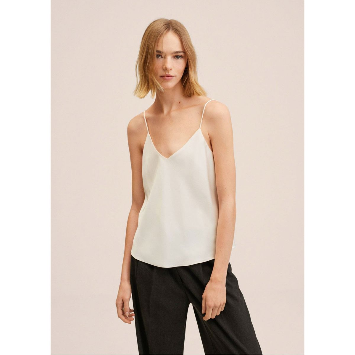 MANGO - Mango Top Lencero Satinado Gloria Mujer