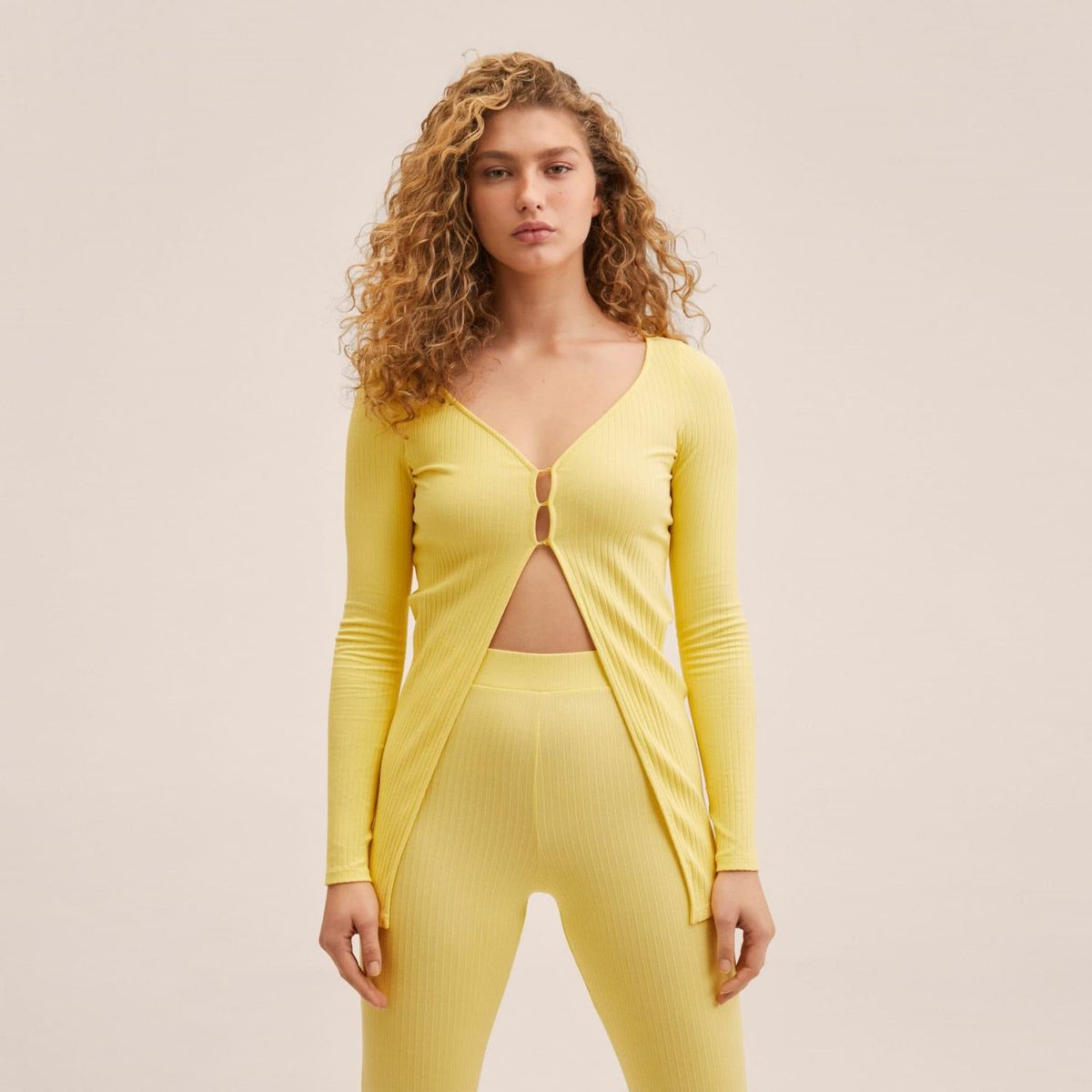 MANGO - Polera Punto Canalé Miri Mujer Mango