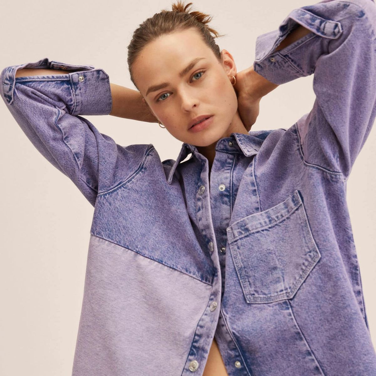 MANGO - Mango Sobrecamisa Denim Oversize Tivoli Mujer