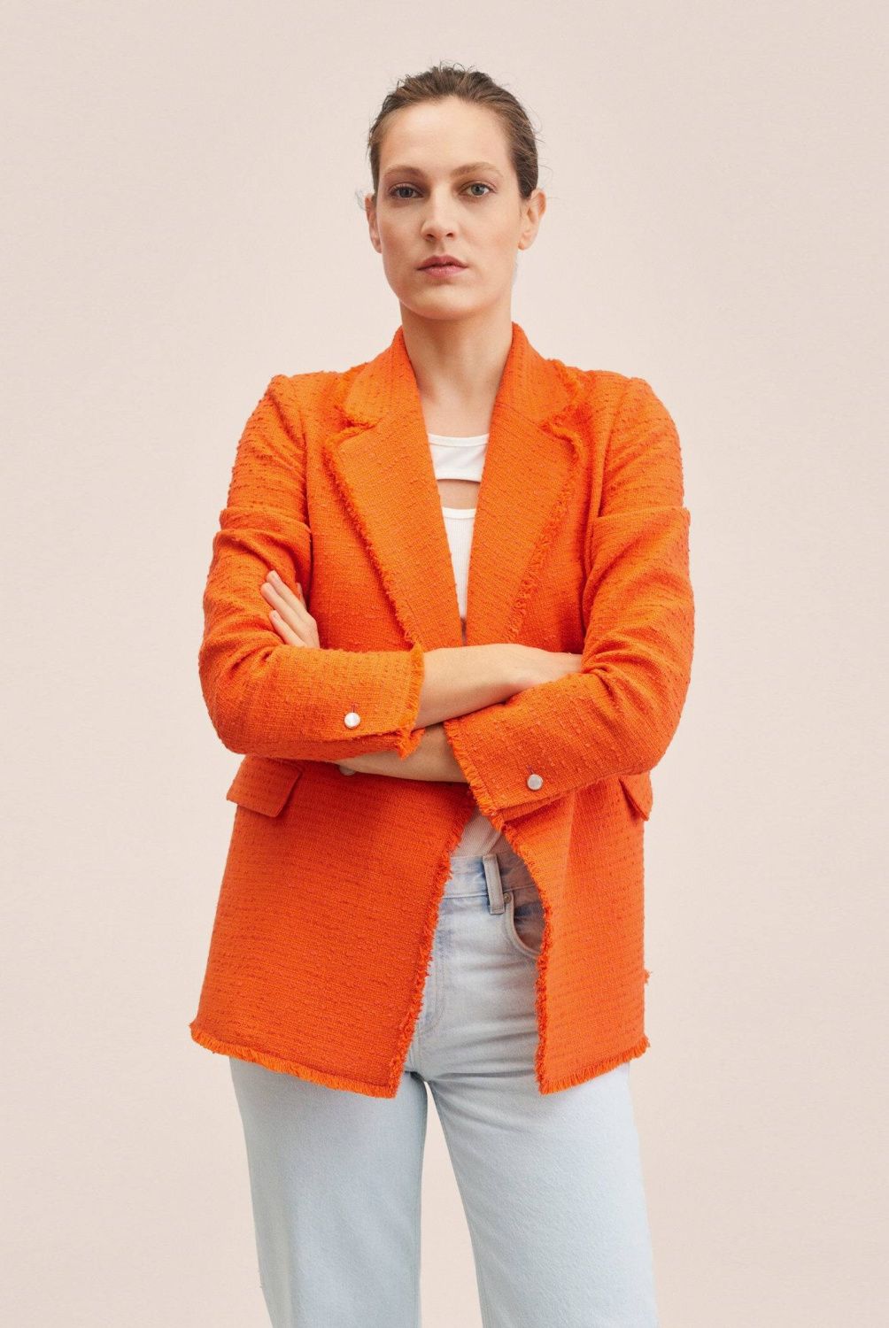 MANGO - Mango Blazer Tweed Botones Quintin Mujer