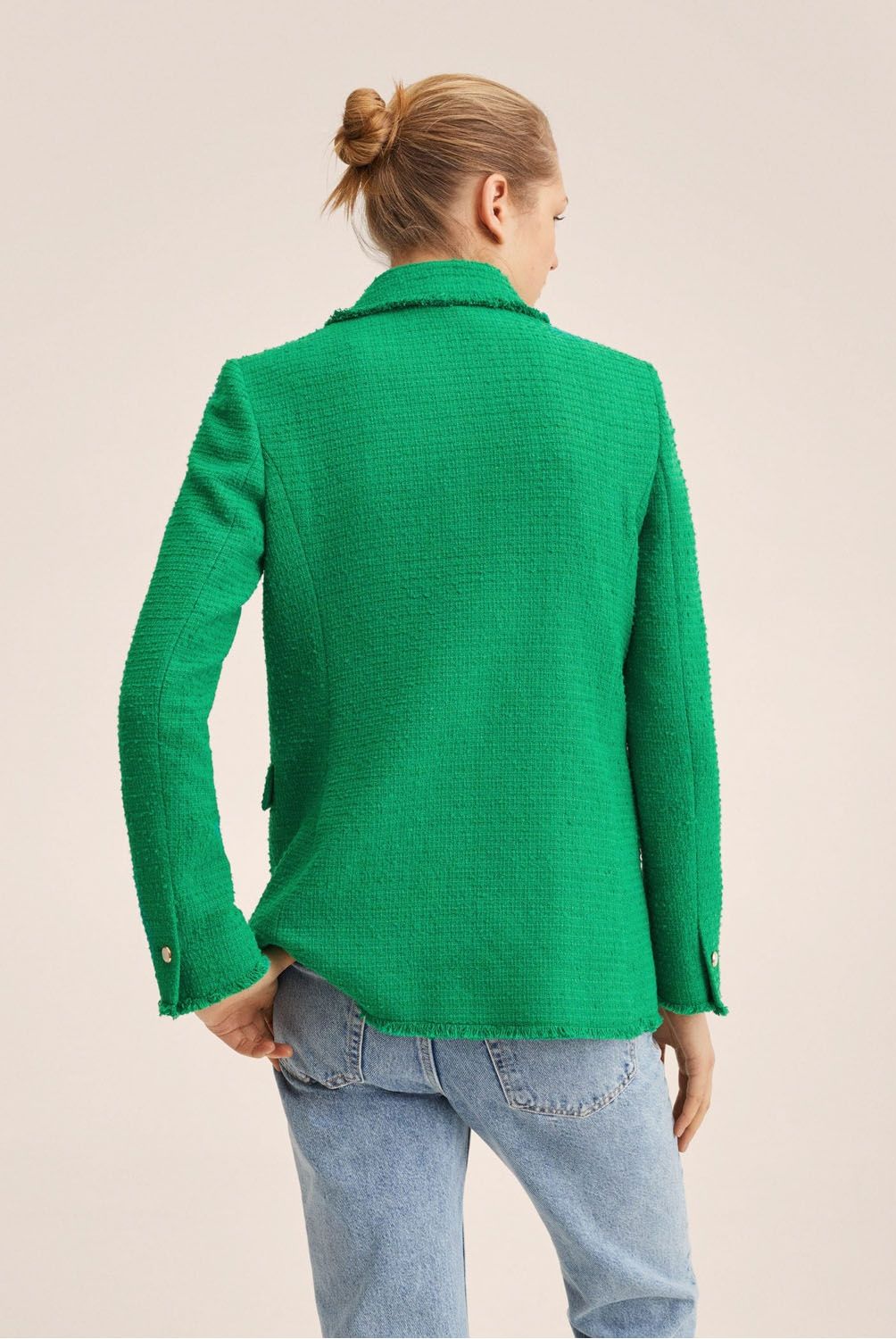 MANGO - Mango Blazer Tweed Botones Quintin Mujer