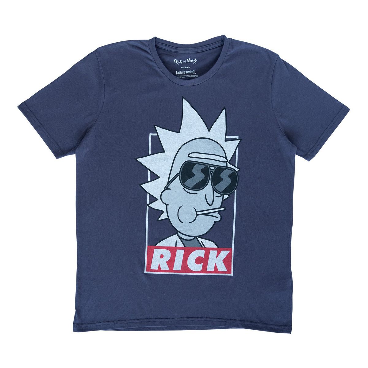 RICK_AND_MORTY - Polera Hombre Rick Coyak Gris Oscuro Rick And Mort