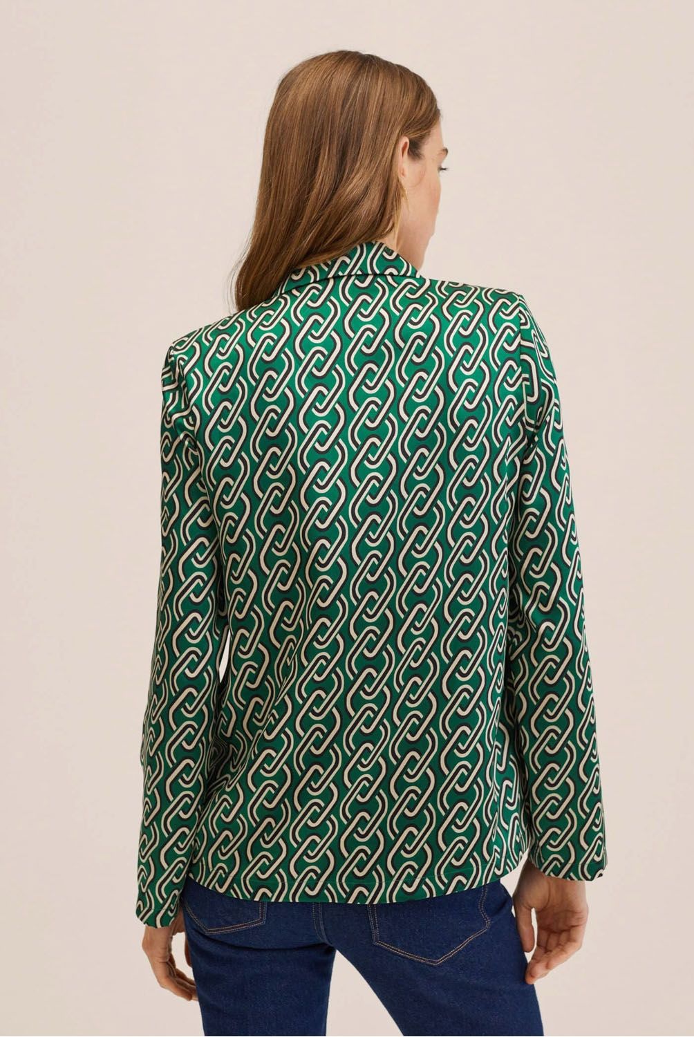 Mango - Mango Camisa Estampado Cadenas Chain Mujer
