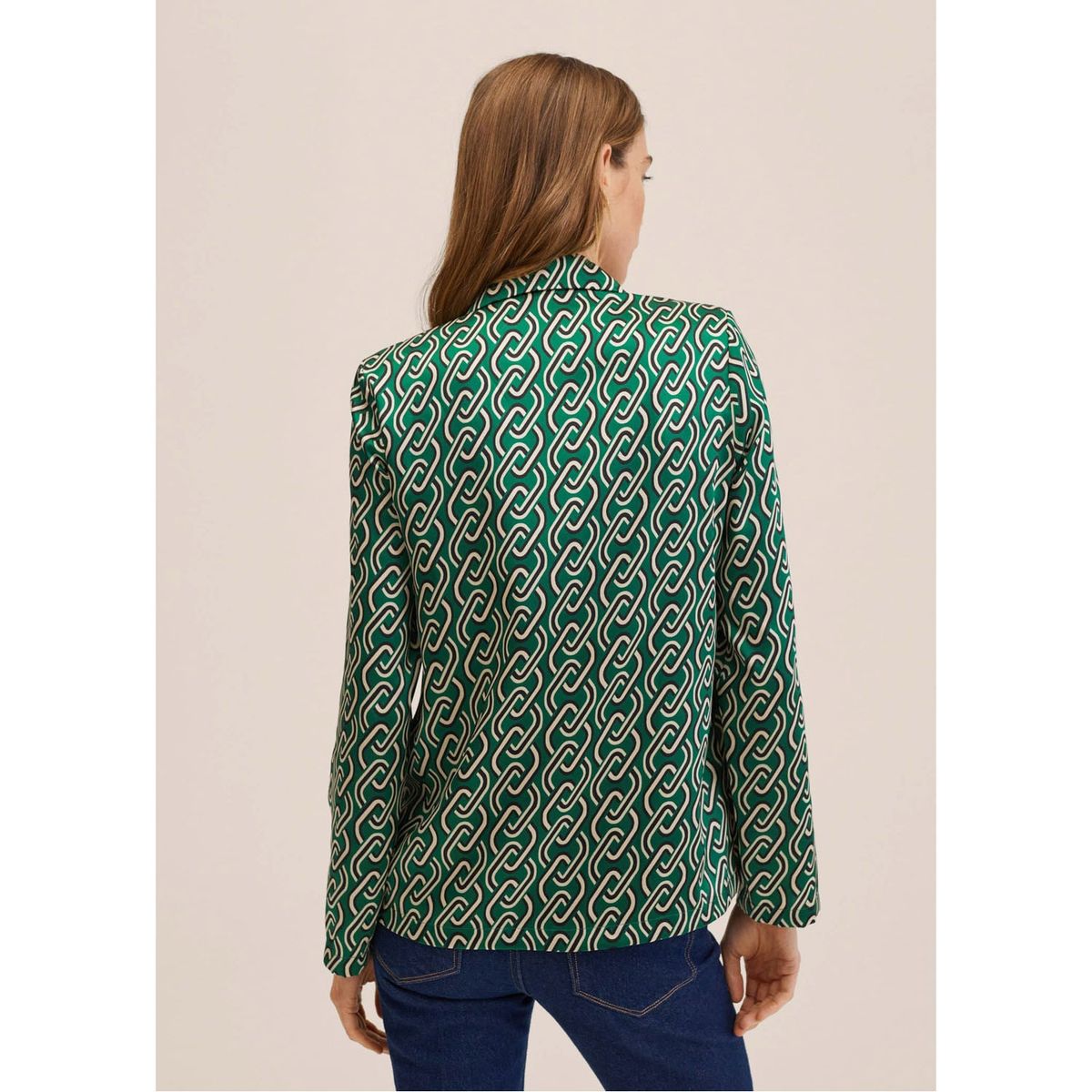 MANGO - Mango Camisa Estampado Cadenas Chain Mujer