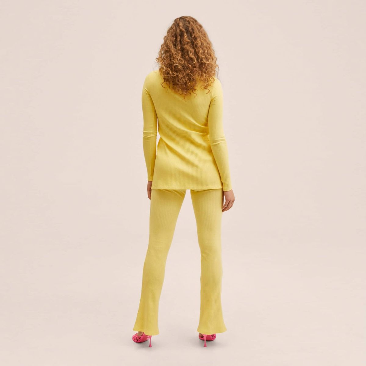 MANGO - Mango Pantalón Punto Aberturas Miri Mujer