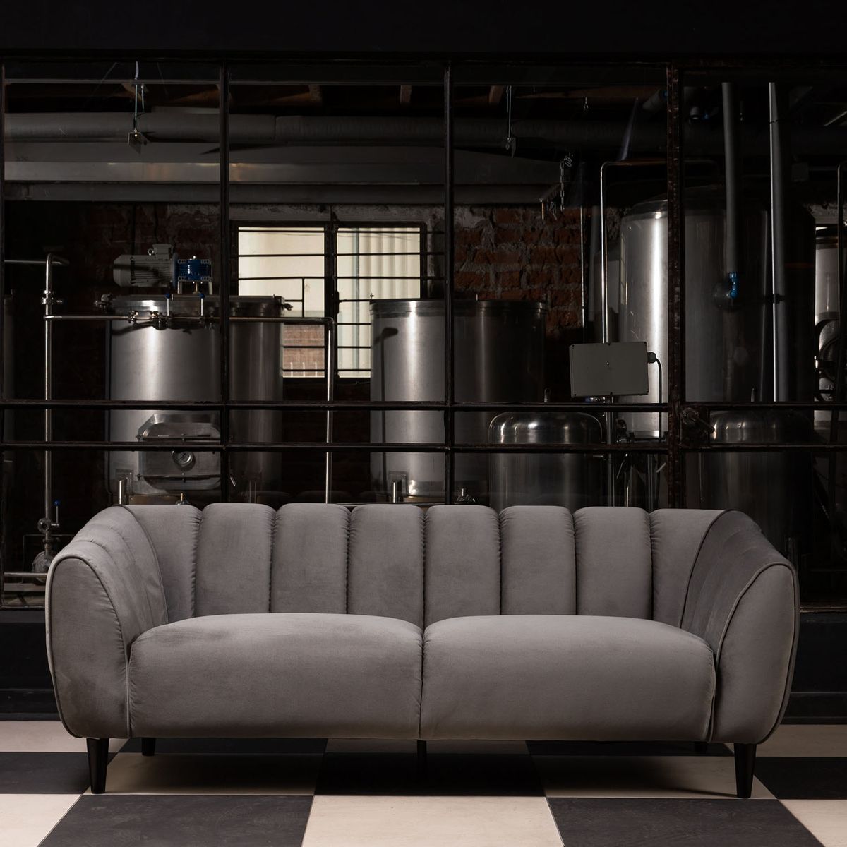 LONDRA - Sofá Kerby 3 Cuerpos Gris