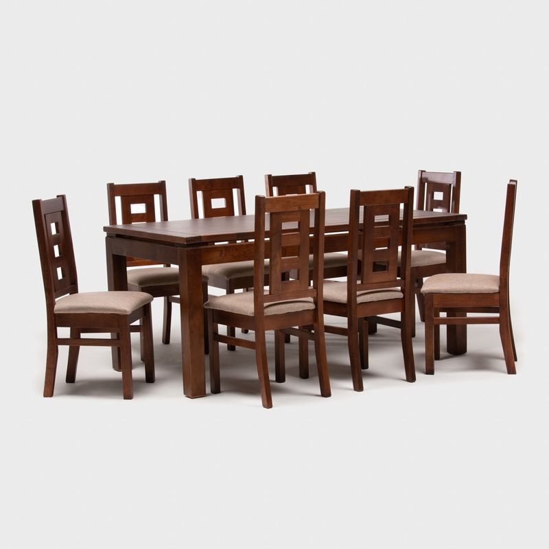 DAGON - Juego De Comedor Roma  Rectangular 8 Sillas Dagon
