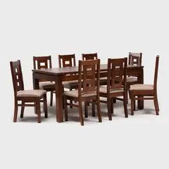 DAGON - Juego De Comedor Roma Rectangular 8 Sillas