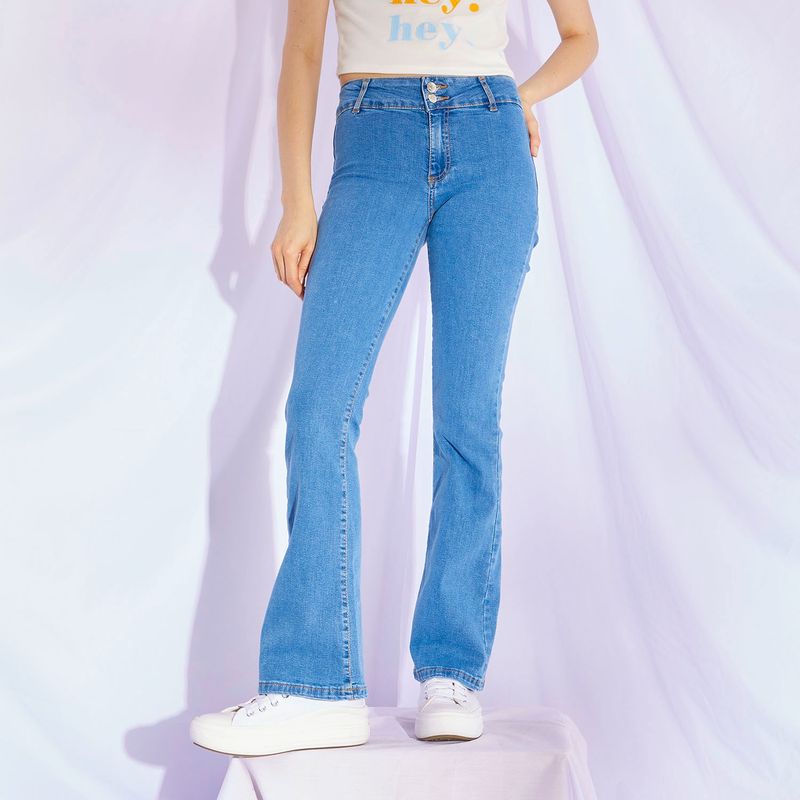 SYBILLA - Sybilla Jeans Flare Tiro Bajo Algodón Mujer