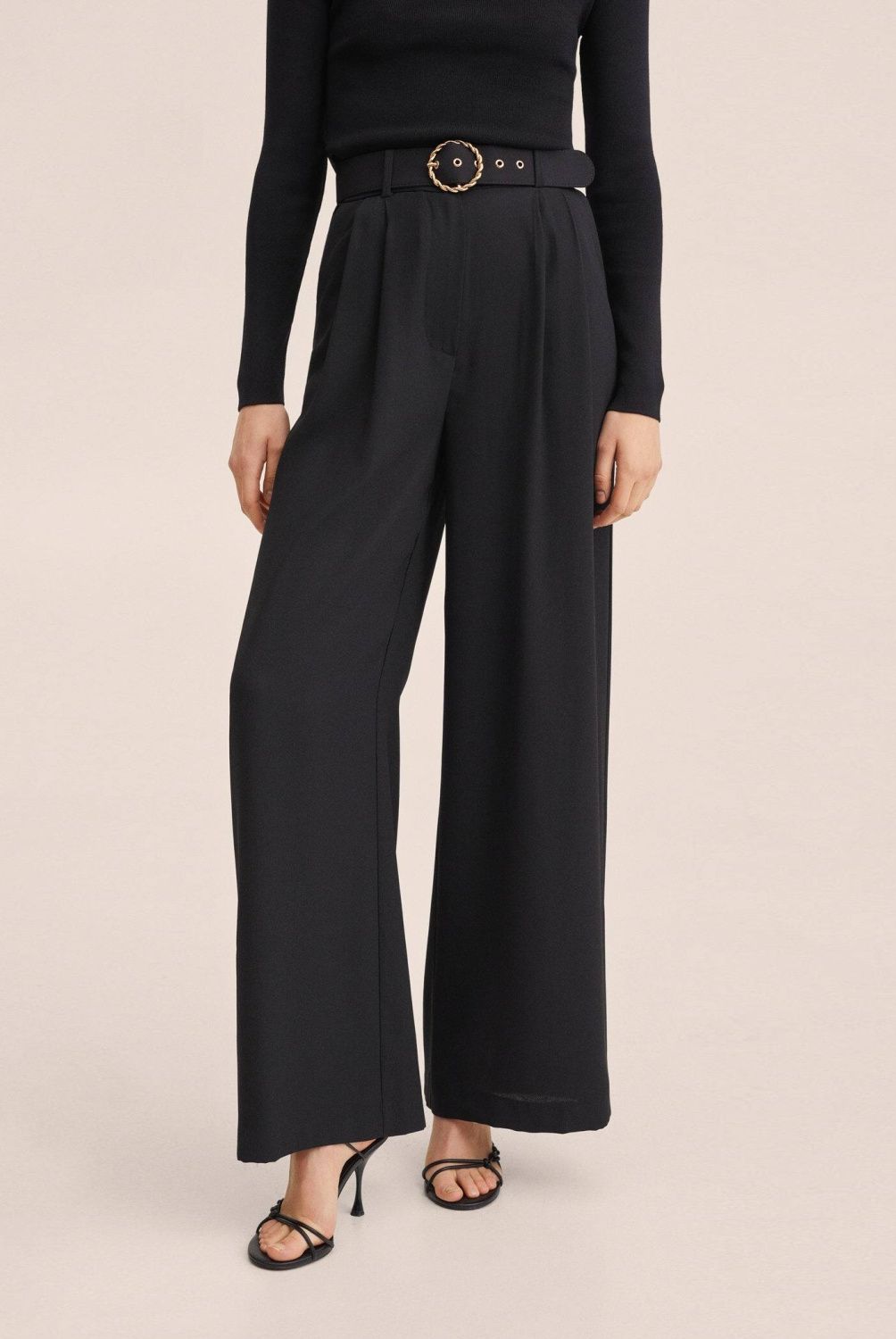 Mango - Mango Pantalón Satinado Lunares Smart Mujer