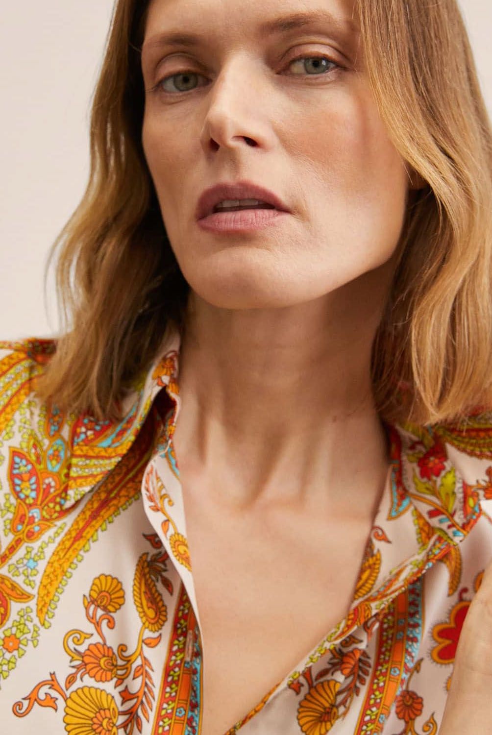 Mango - Mango Camisa Estampado Paisley Greenny Mujer