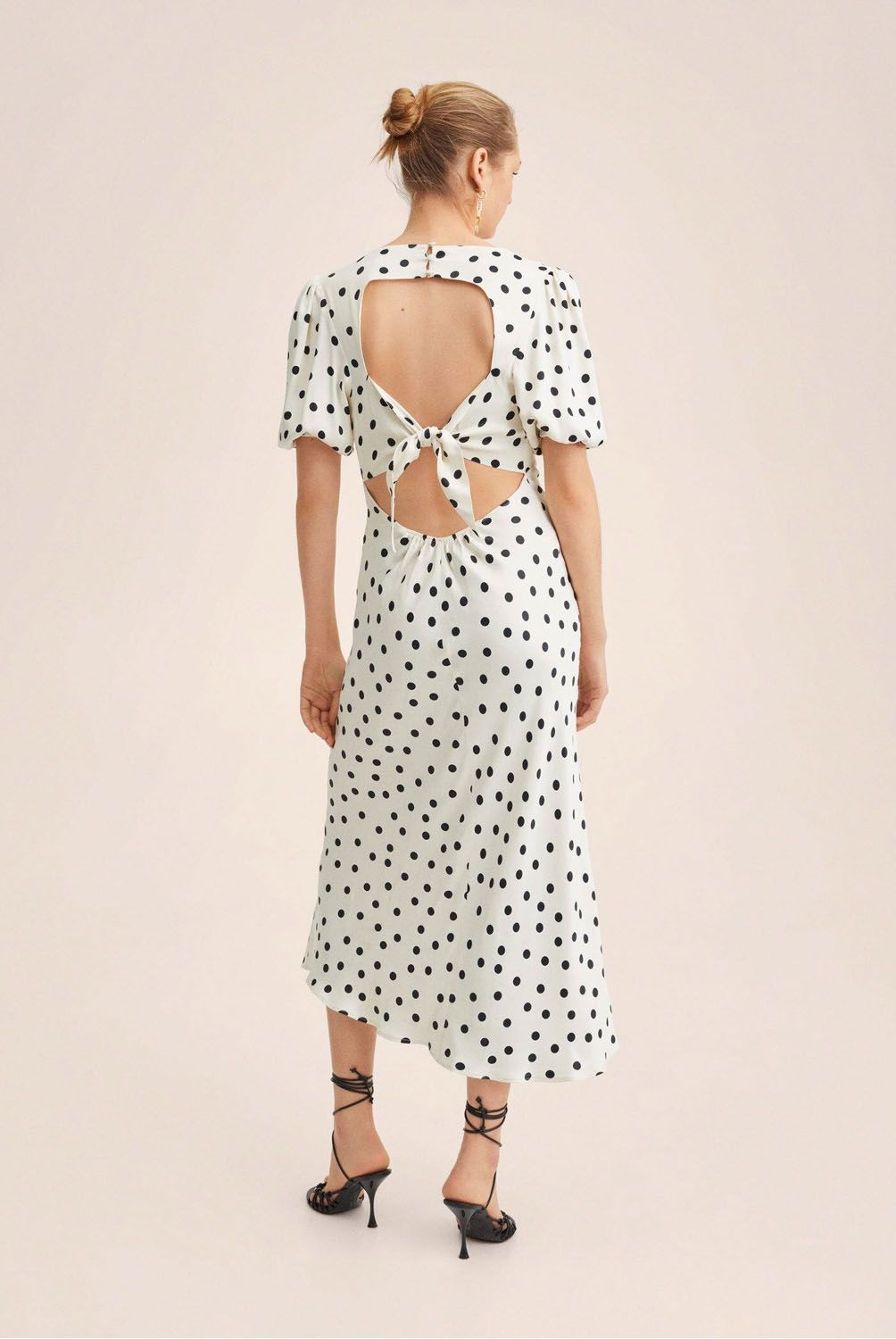 Mango - Mango Vestido Satinado Lunares Dots Mujer