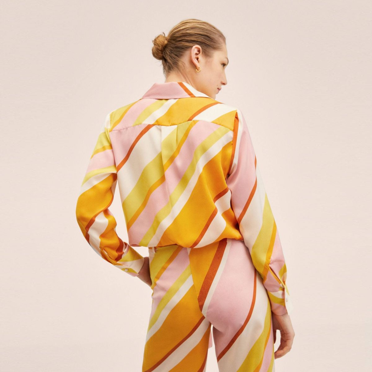 MANGO - Mango Camisa Oversize Estampada Odilia Mujer
