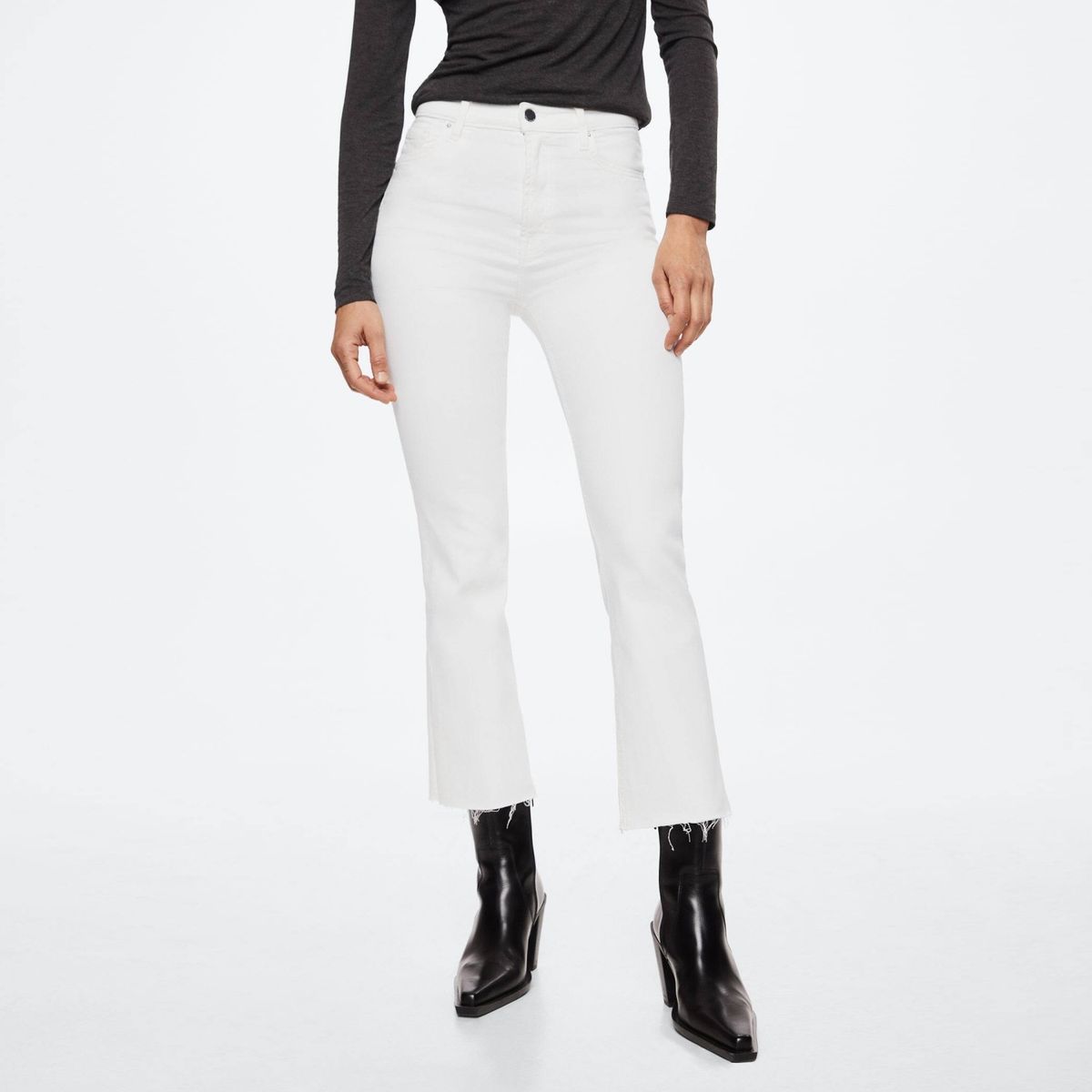 MANGO - Jeans Flare Sienna Tiro Alto Mujer Mango