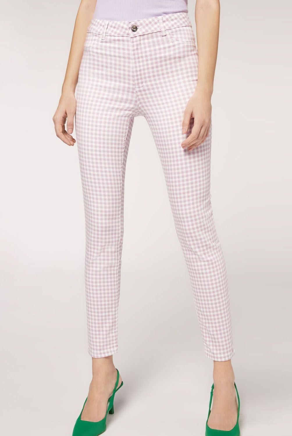 CALZEDONIA - Calzedonia Jeans Push Up Con Estampado Vichy