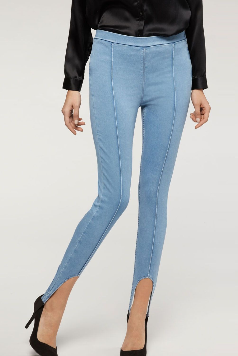 CALZEDONIA - Calzedonia Leggings Denim Con Estribo