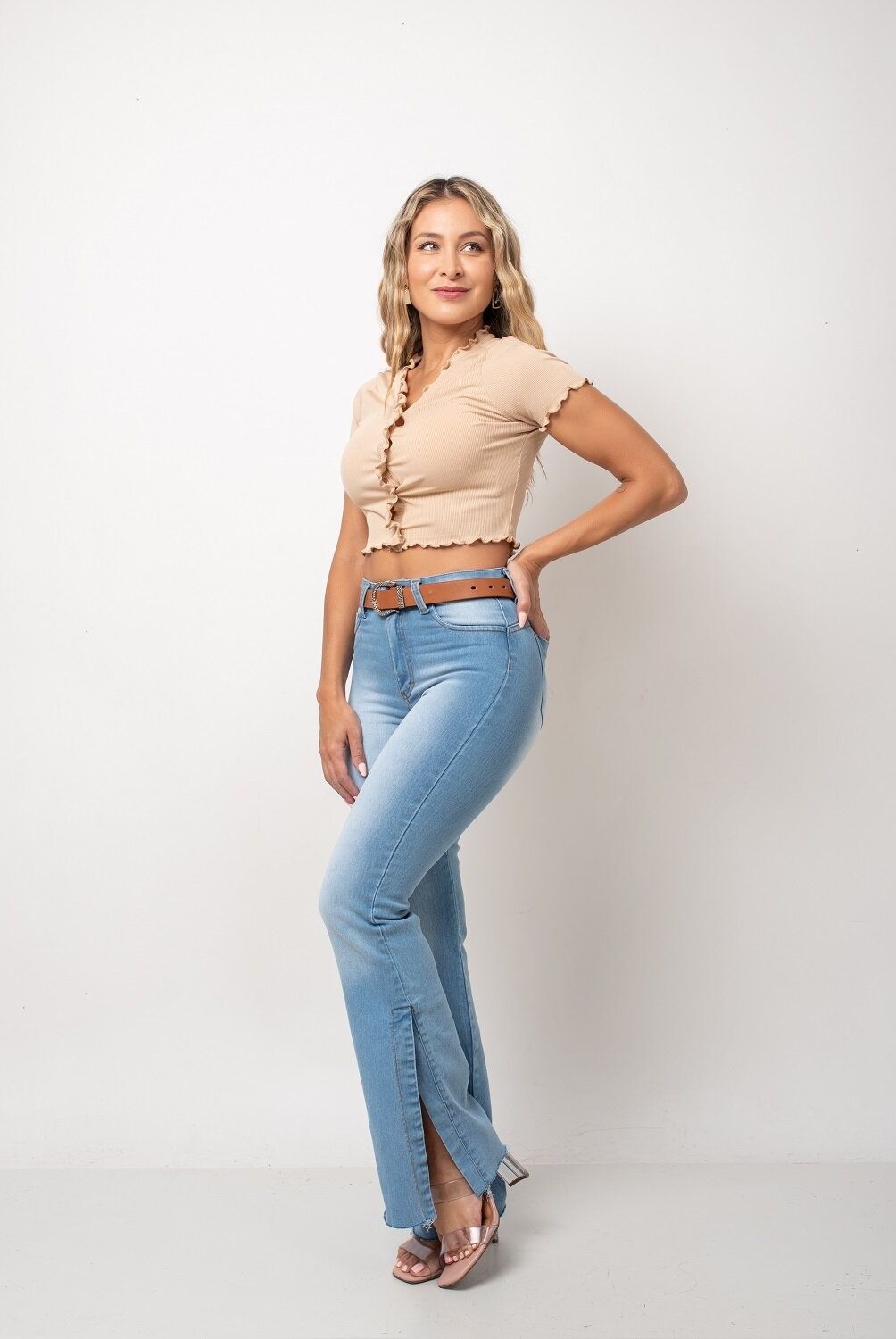 UNIDOS JEANS - Jeans Flare Denim Top