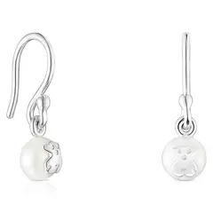 TOUS - Aros Cortos Icon Pearl De Plata Mujer
