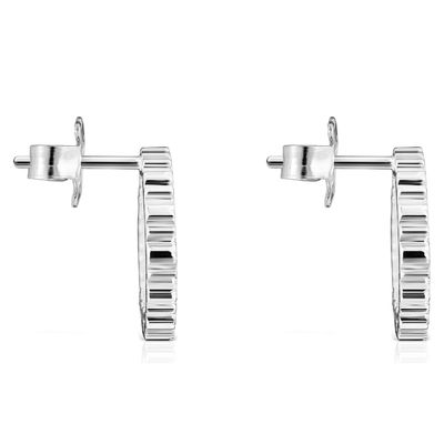 Imagen 2 del producto Aros Medianos Straight Disco De Plata Mujer