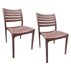 IDETEX - Pack 2 Sillas De Diseño Edus Brown